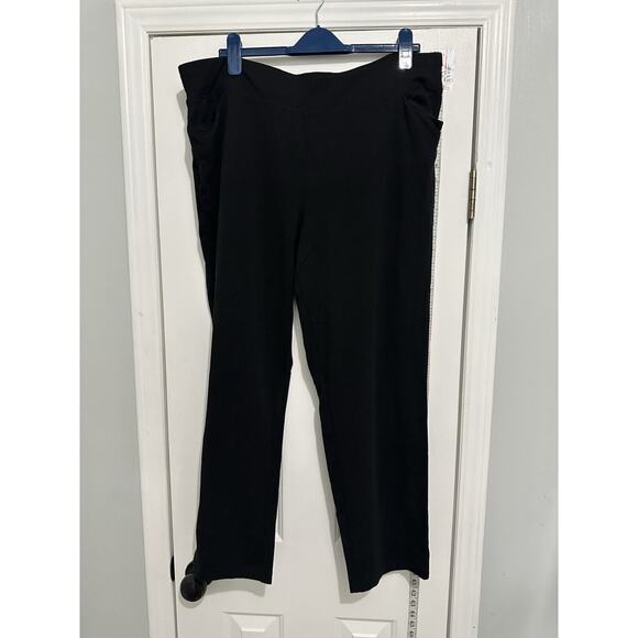 Chicos Weekend 3 Black Slinky Stretch Wide Leg Pull On Pants Women's XL - Picture 3 of 8